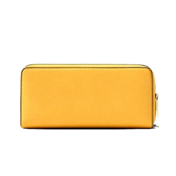 New Michael Kors Jet Set Large Travel Continental Wallet Leather Honey - Picture 4 of 4